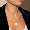 Personalized Crystal M Necklace, Sterling Silver - Necklaces - 2