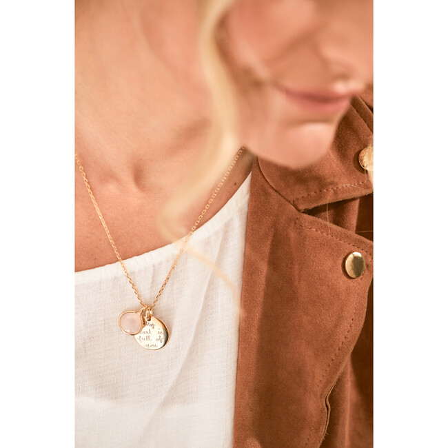 Personalized Gemstone Necklace, 18K Gold Plated - Necklaces - 6