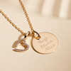 Personalized Crystal M Necklace, 18K Gold Plated - Necklaces - 3
