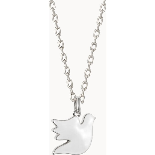 Personalized Christening or Communion Enamel Necklace, Sterling Silver - Necklaces - 3