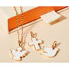Personalized Christening or Communion Enamel Necklace, 18K Gold Plated - Necklaces - 4 - thumbnail