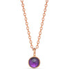 Personalized Birthstone Necklace, 18K Rose Gold Plated - Necklaces - 1 - thumbnail