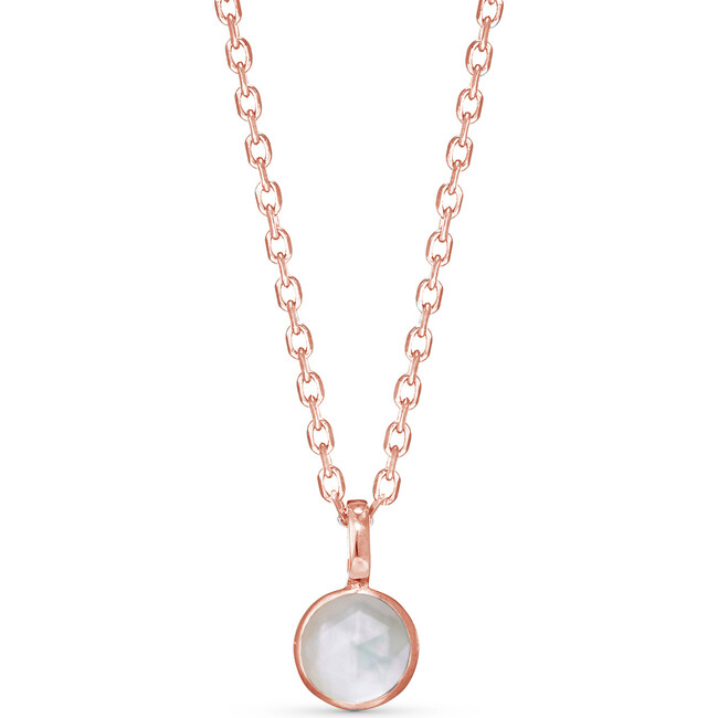 Personalized Birthstone Necklace, 18K Rose Gold Plated - Necklaces - 2