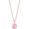 Personalized Birthstone Necklace, 18K Rose Gold Plated - Necklaces - 3