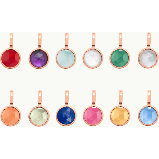 Personalized Birthstone Necklace, 18K Rose Gold Plated - Necklaces - 4