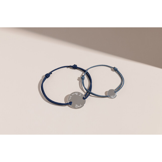 Personalized Father & Child Bracelet Set, Sterling Silver - Necklaces - 3