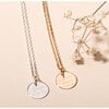Personalized Christening Disc Necklace, 18K Gold Plated - Necklaces - 4 - thumbnail