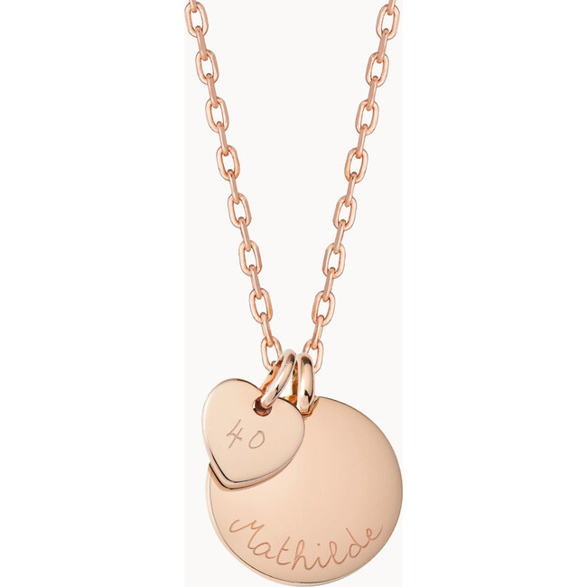 Personalized Birthday Necklace, 18K Rose Gold Plated