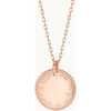 Personalized Beaded Disc Necklace, 18K Rose Gold Plated - Necklaces - 1 - thumbnail