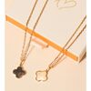 Personalized Enamel Clover Cross Necklace, 18K Gold Plated - Necklaces - 7