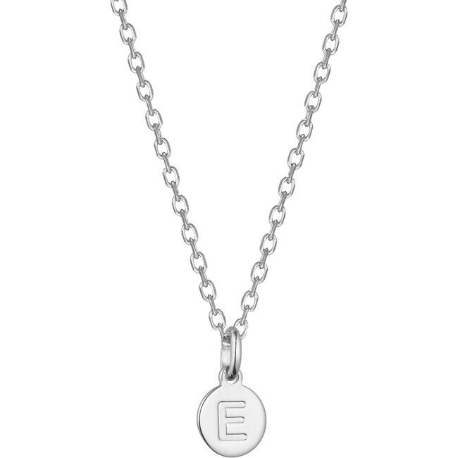 Children's Personalized Letter Pendant Necklace, Sterling Silver