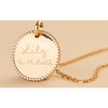 Personalized Beaded Disc Necklace, 18K Gold Plated - Necklaces - 2
