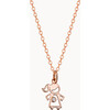 Children's Mini Crystal Girl Necklace, 18K Rose Gold Plated - Necklaces - 1 - thumbnail