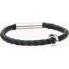 Men's Personalized Unity Leather Bracelet, Sterling Silver - Bracelets - 1 - thumbnail