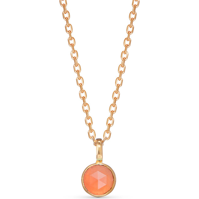 Personalized Birthstone Necklace, 18K Gold Plated - Necklaces - 2