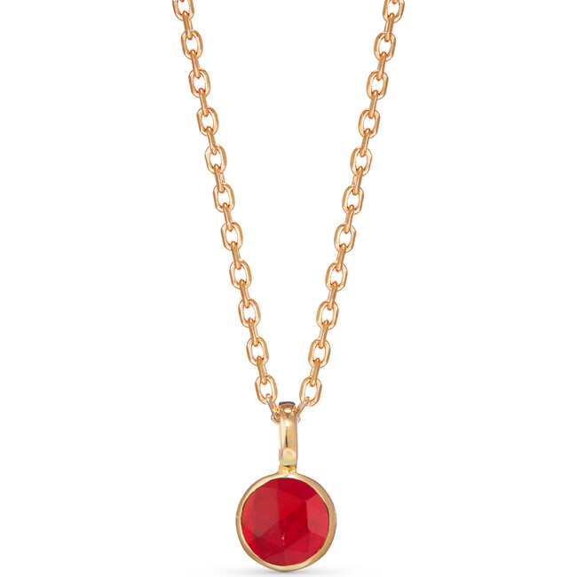 Personalized Birthstone Necklace, 18K Gold Plated - Necklaces - 3