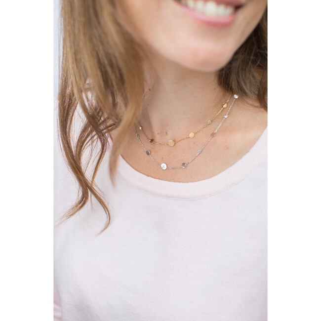 Personalized Initial Pastille Necklace, 18K Gold Plated - Necklaces - 4