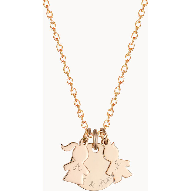 Add a MINI People charm to your Mummy Necklace, Gold