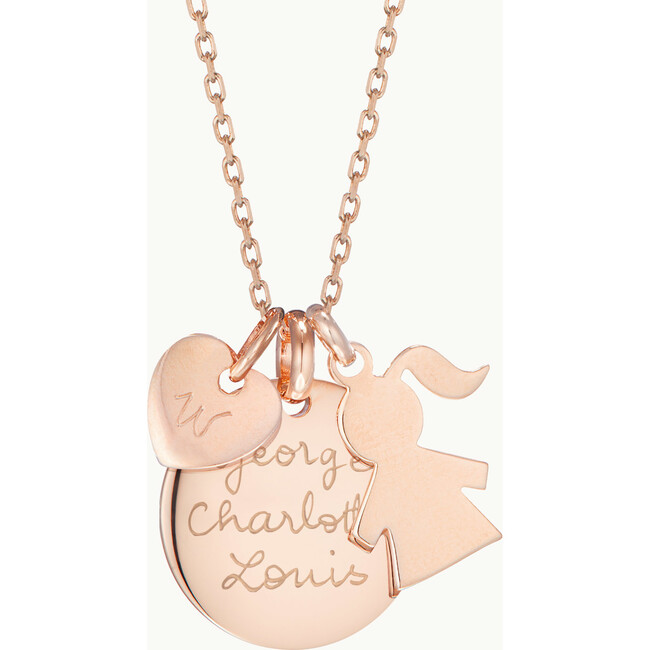 Add a People charm to your Duchess Necklace, Rose Gold Plated