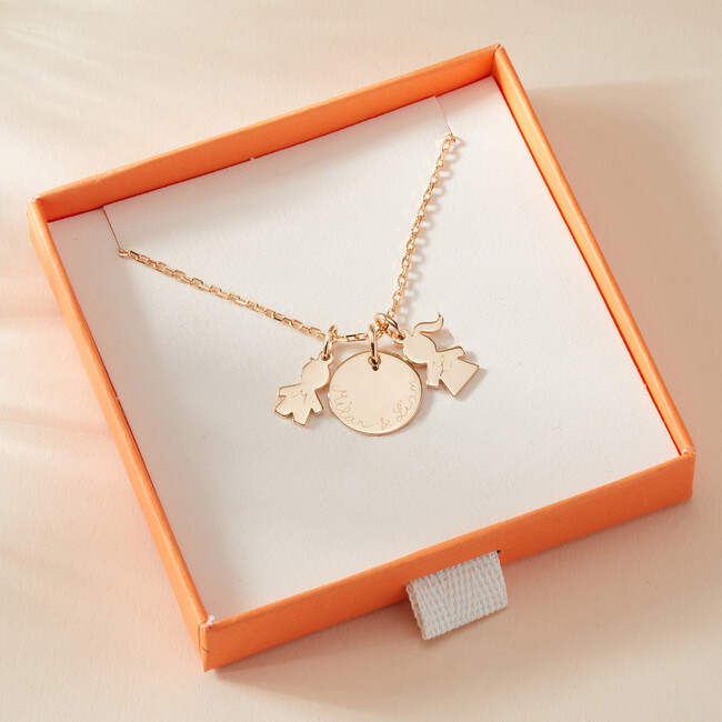 Add a MINI People charm to your Mummy Necklace, Gold - Necklaces - 2