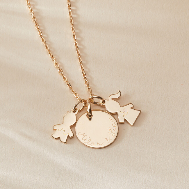 Add a MINI People charm to your Mummy Necklace, Gold - Necklaces - 3