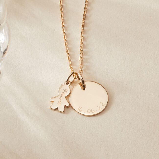 Add a MINI People charm to your Mummy Necklace, Gold - Necklaces - 4