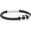 Men's Personalized Unity Leather Bracelet, Sterling Silver - Bracelets - 3