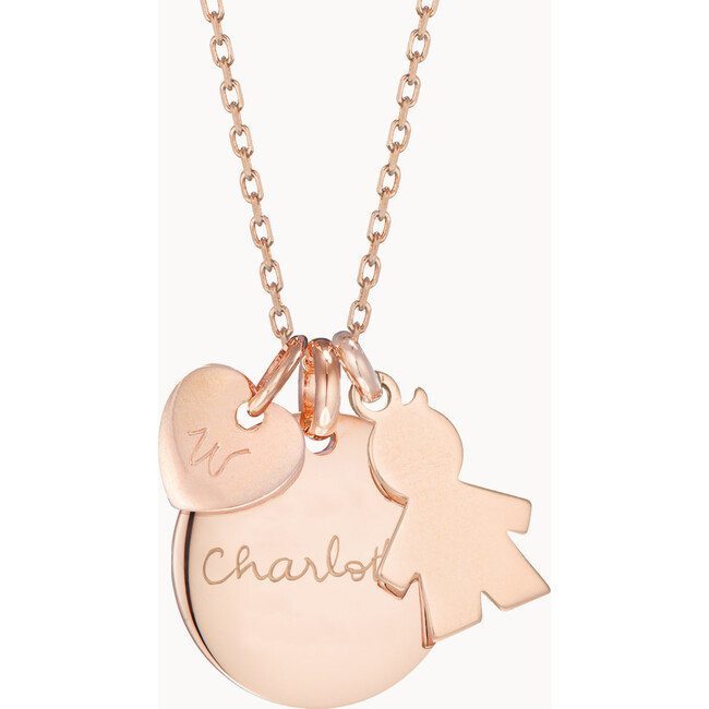 Add a People charm to your Duchess Necklace, Rose Gold Plated - Necklaces - 3