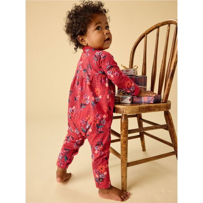 Wrap Neck Baby Romper, Vintage French Flowers - Rompers - 3