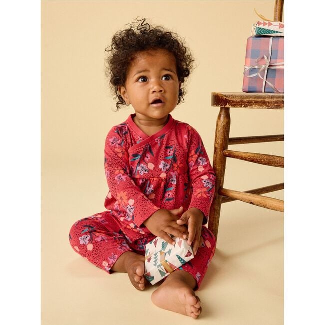 Wrap Neck Baby Romper, Vintage French Flowers - Rompers - 5