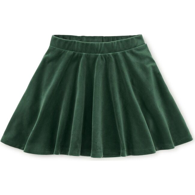Velour Twirl Skirt, Pineneedle
