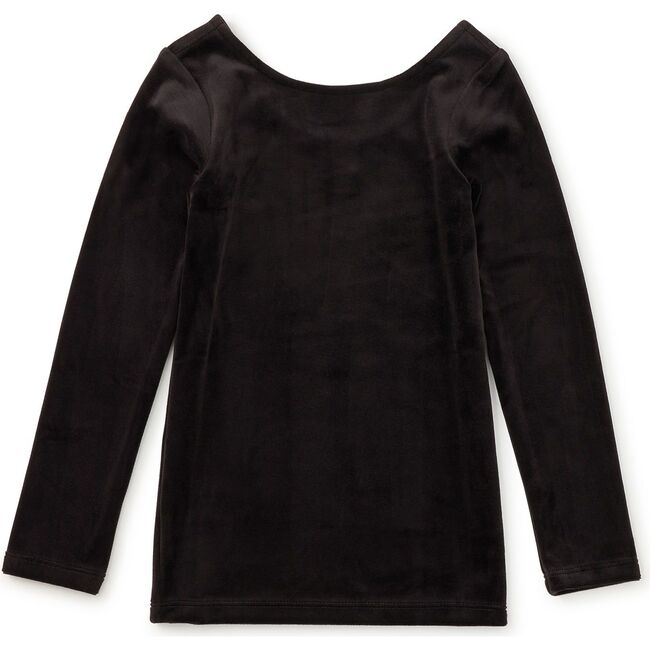 Velour Long Sleeve Slim Fit To, Jet Black