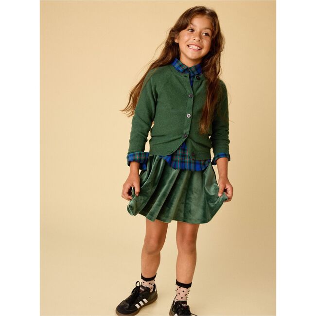 Velour Twirl Skirt, Pineneedle - Skirts - 3