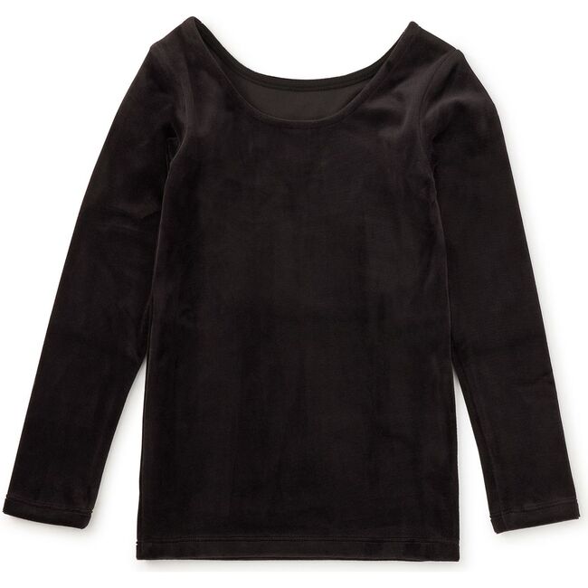 Velour Long Sleeve Slim Fit To, Jet Black