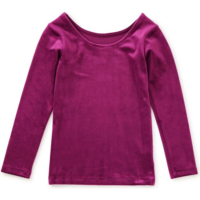 Velour Long Sleeve Slim Fit To, Cosmic Berry
