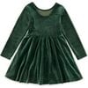 Velour Ballet Dress, Pineneedle - Dresses - 2 - thumbnail
