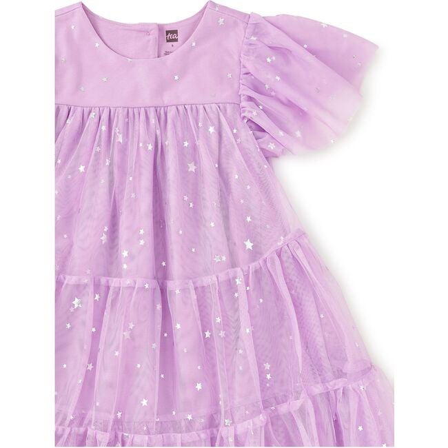 Tiered Tulle Sparkle Dress, Shimmer Sky