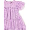 Tiered Tulle Sparkle Dress, Shimmer Sky - Dresses - 2