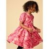 Tie Wrap Neck Dress, Wandering Deer Floral - Skirts - 3 - thumbnail