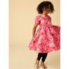 Tie Wrap Neck Dress, Wandering Deer Floral - Skirts - 4 - thumbnail
