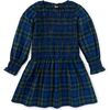 Smocked Woven Blouson Sleeve, Busan Holiday Plaid - Dresses - 1 - thumbnail