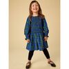 Smocked Woven Blouson Sleeve, Busan Holiday Plaid - Dresses - 3