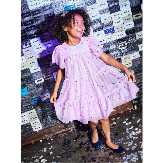 Tiered Tulle Sparkle Dress, Shimmer Sky - Dresses - 7