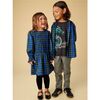 Smocked Woven Blouson Sleeve, Busan Holiday Plaid - Dresses - 5