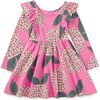 Ruffle Shoulder Ballet Dress, Hydrangea Burst - Dresses - 2 - thumbnail