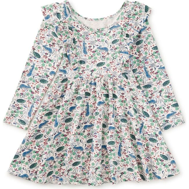 Ruffle Shoulder Ballet Dress, Rabbit & Turtle Folktale