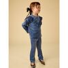 Velour Ruffle Tunic Top, NAVAL BLUE - Blouses - 4