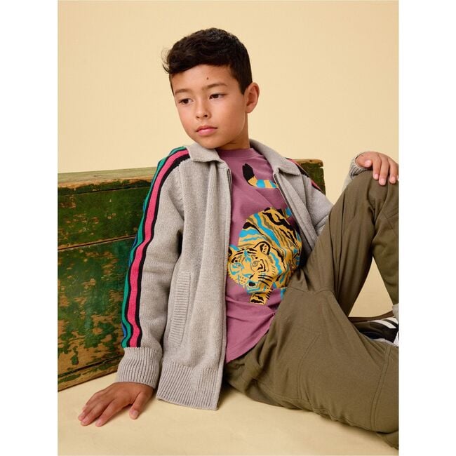 Roaring Tiger Graphic Tee, Cassis - T-Shirts - 2