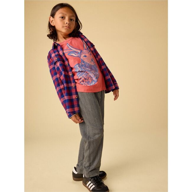Regal Deer Layered Tee, POMME - T-Shirts - 3