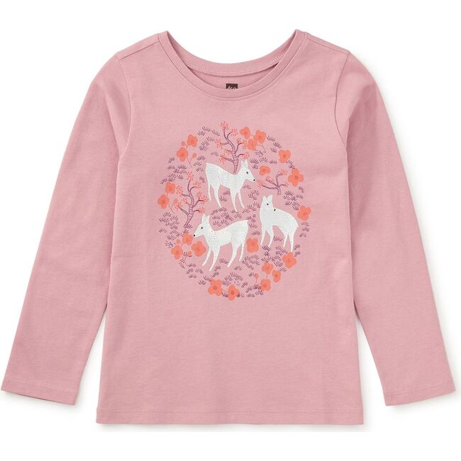 Pearly Deer Graphic Tee, Hydrangea